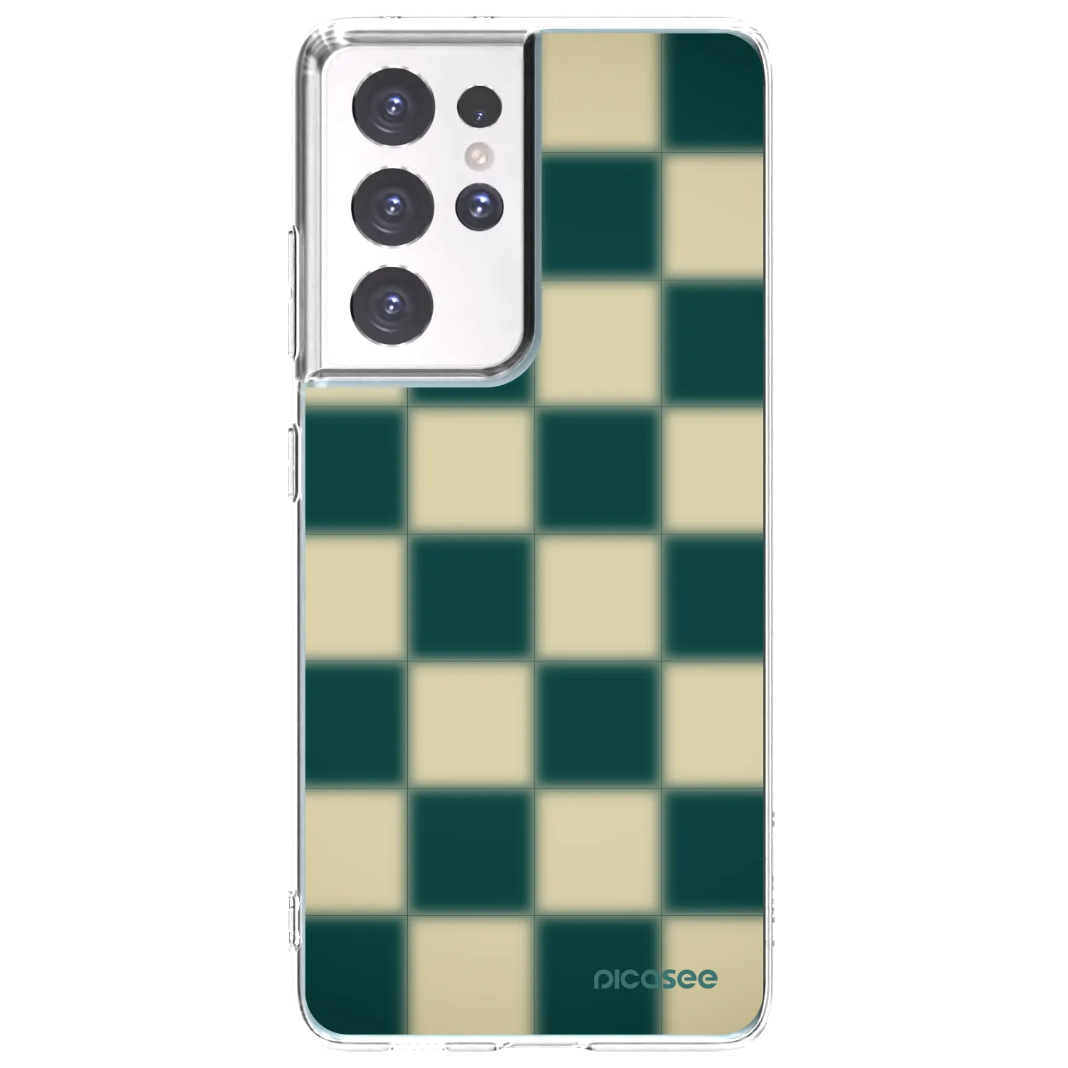 Picasee átlátszó szilikon tok az alábbi mobiltelefonokra Samsung Galaxy S21 Ultra 5G G998B - Shadow Chess