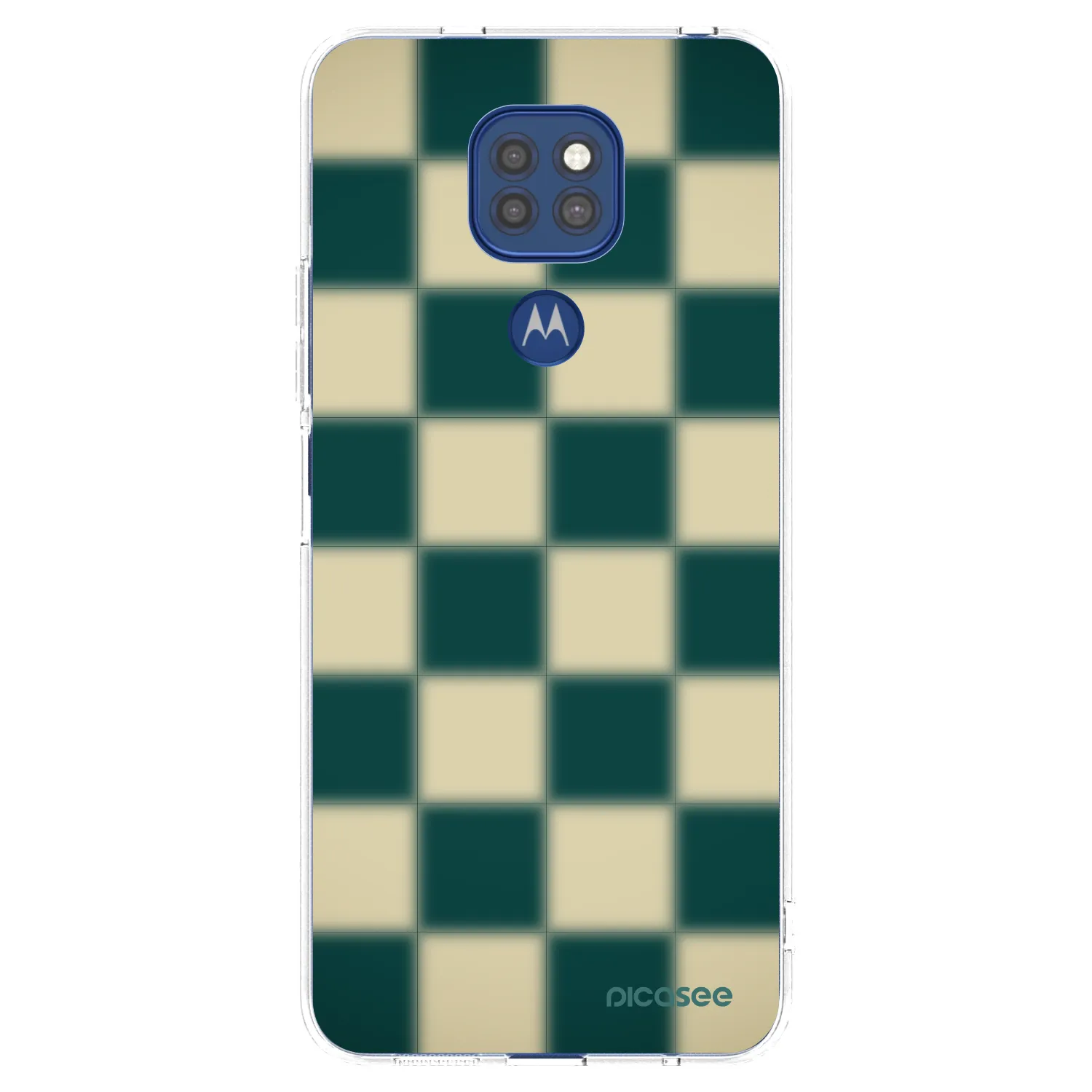 Picasee átlátszó szilikon tok az alábbi mobiltelefonokra Motorola Moto G9 Play - Shadow Chess