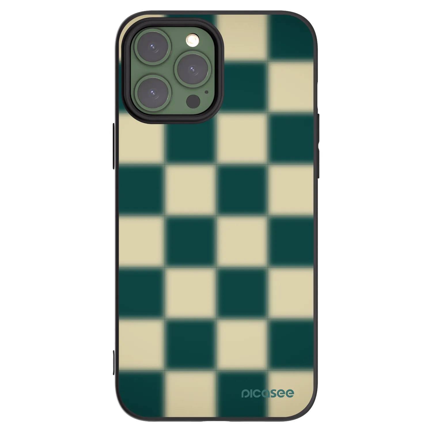 Picasee fekete szilikon tok az alábbi mobiltelefonokra Apple iPhone 13 Pro Max - Shadow Chess