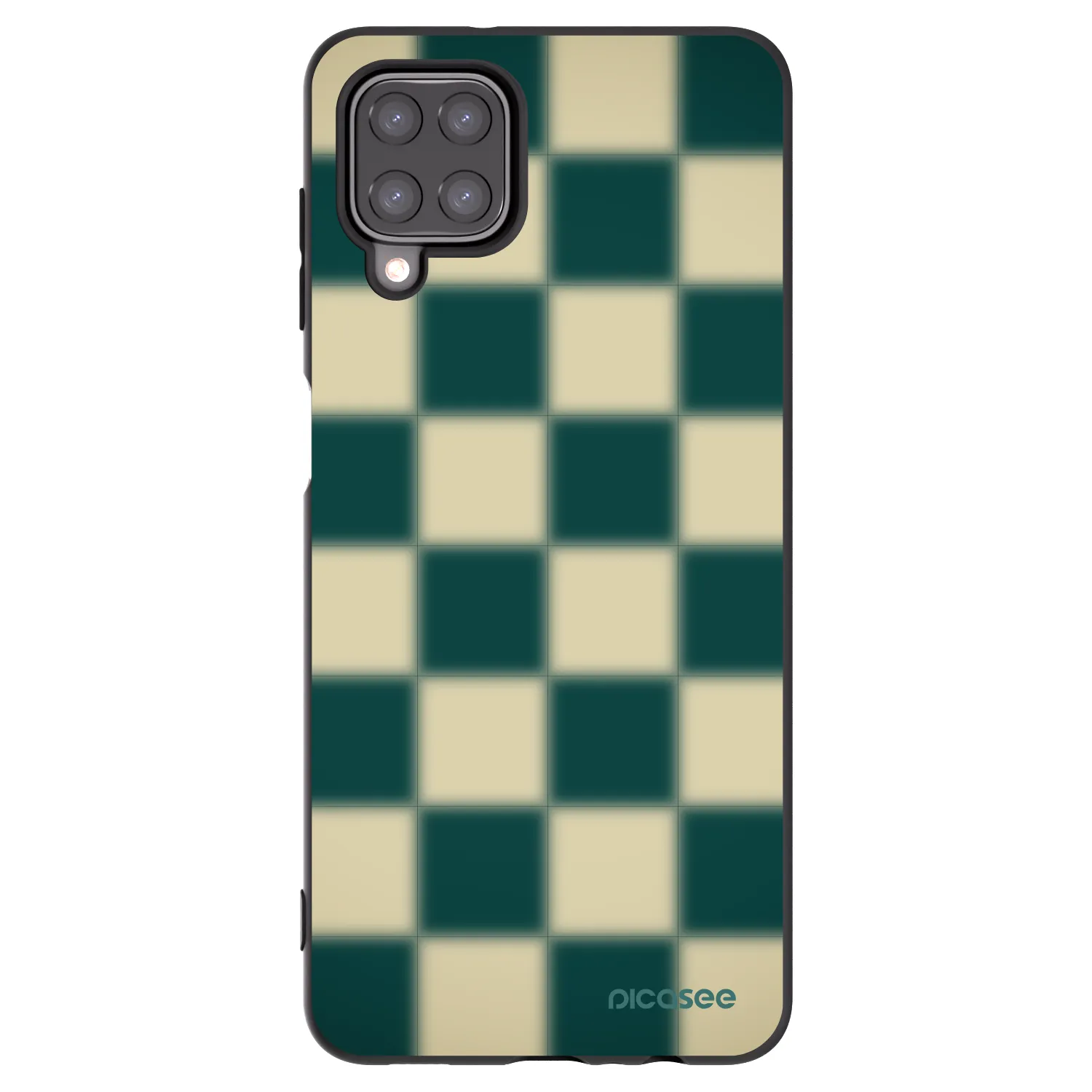 Picasee fekete szilikon tok az alábbi mobiltelefonokra Samsung Galaxy M12 M127F - Shadow Chess