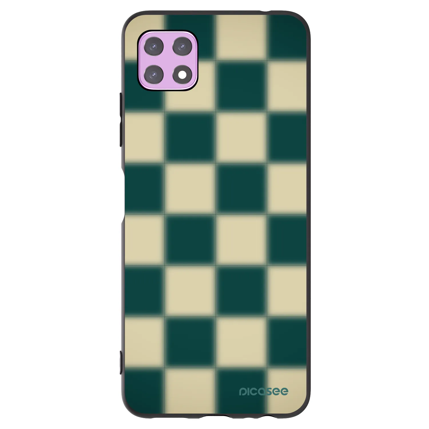 Picasee fekete szilikon tok az alábbi mobiltelefonokra Samsung Galaxy A22 A226B 5G - Shadow Chess