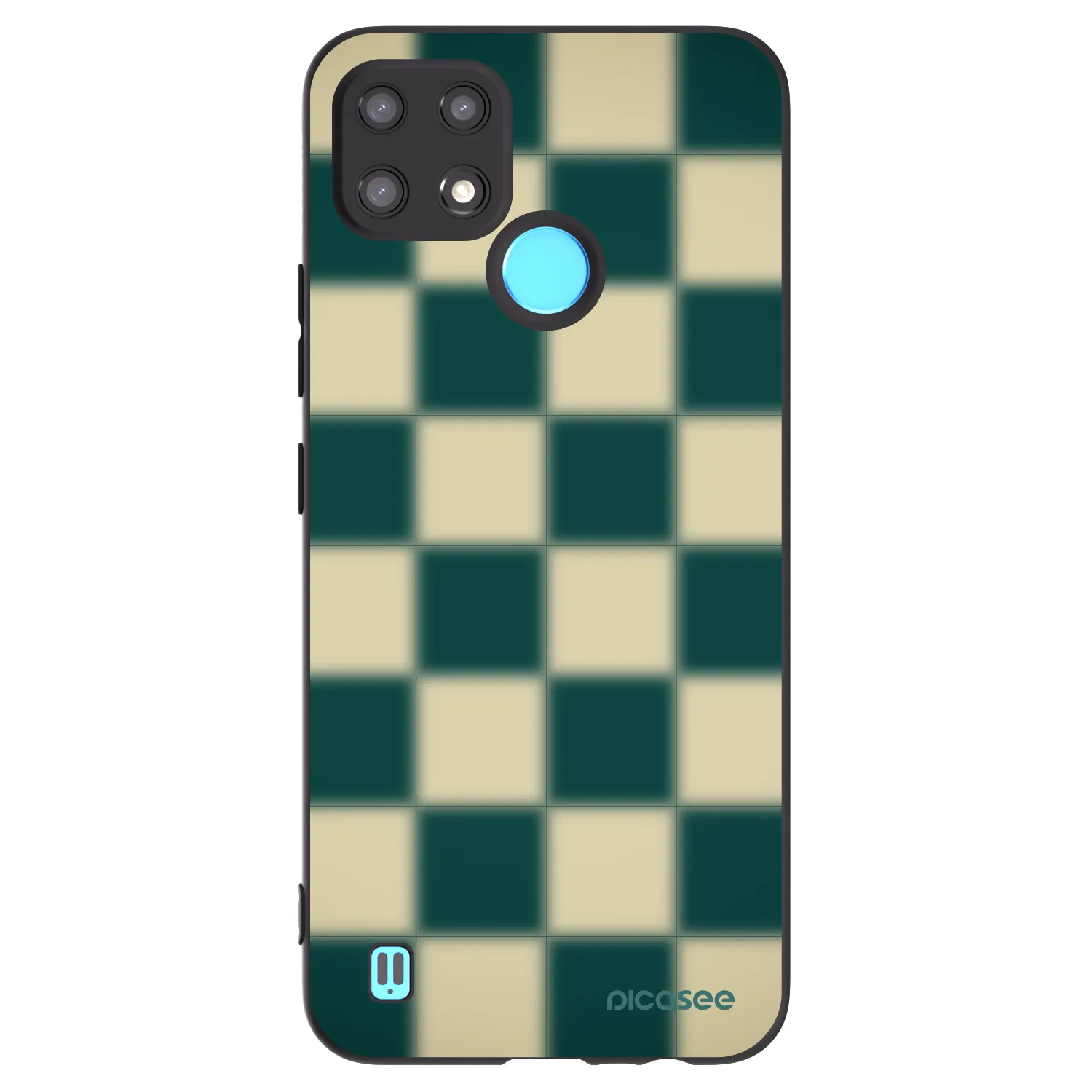 Picasee fekete szilikon tok az alábbi mobiltelefonokra Realme C21 - Shadow Chess
