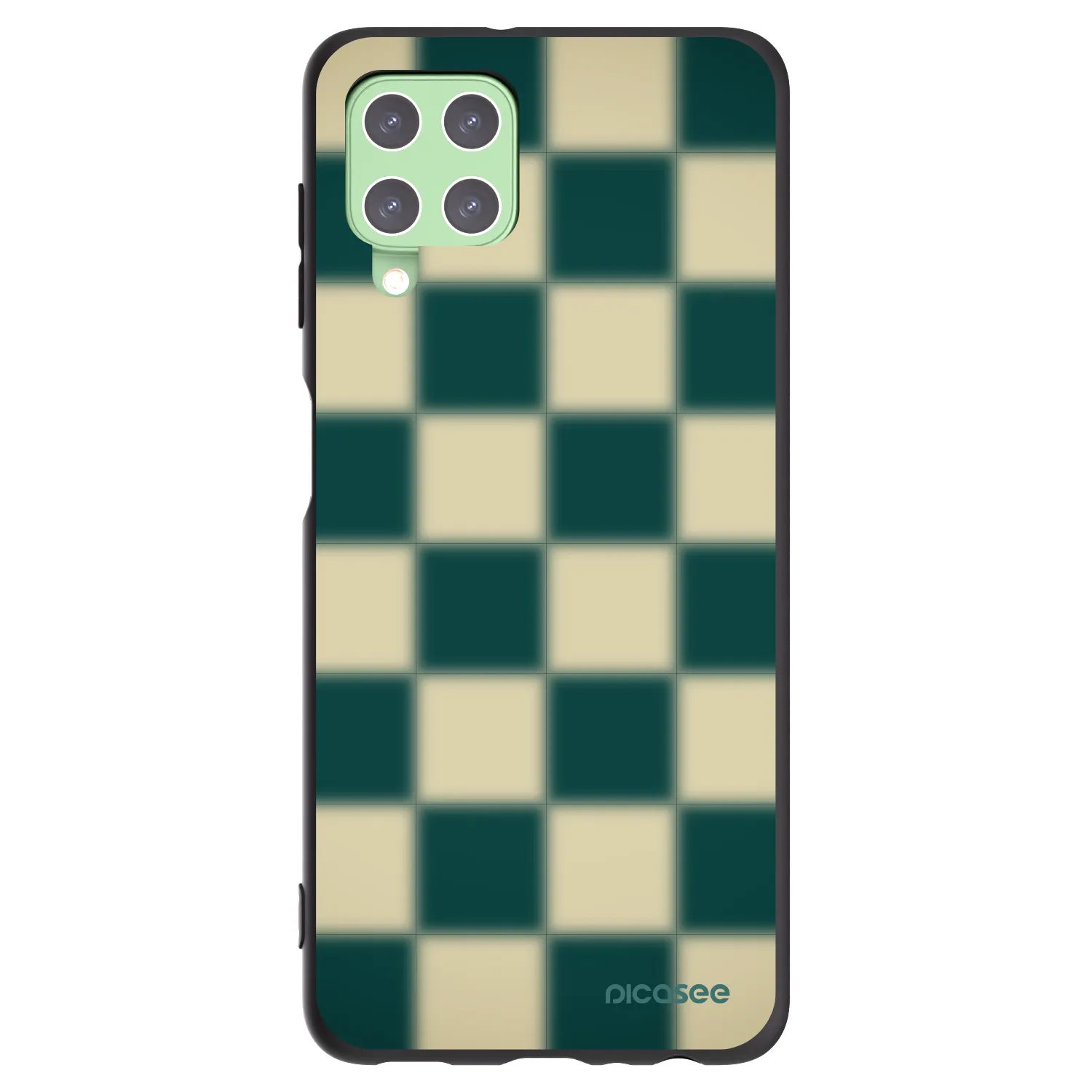 Picasee fekete szilikon tok az alábbi mobiltelefonokra Samsung Galaxy A22 A225F 4G - Shadow Chess