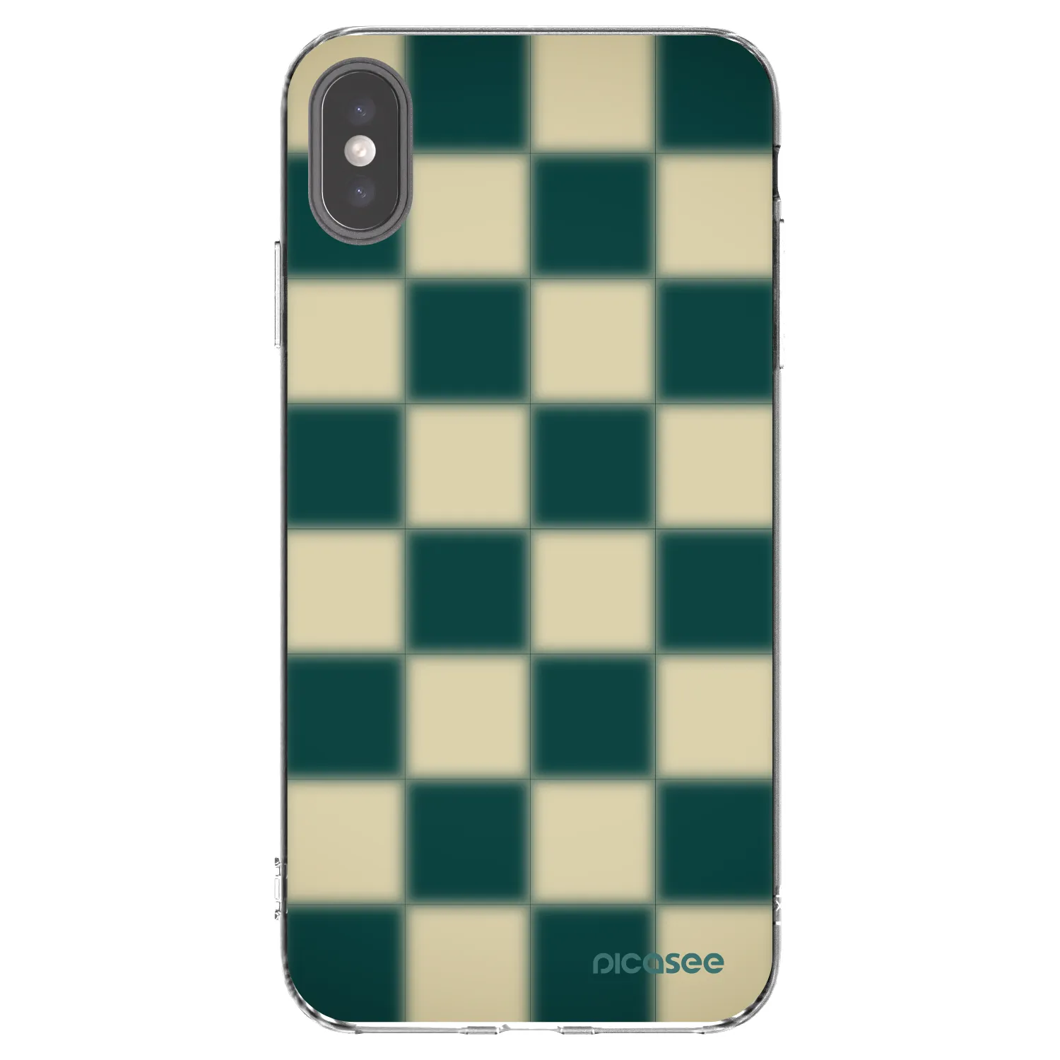 Picasee átlátszó szilikon tok az alábbi mobiltelefonokra Apple iPhone XS Max - Shadow Chess