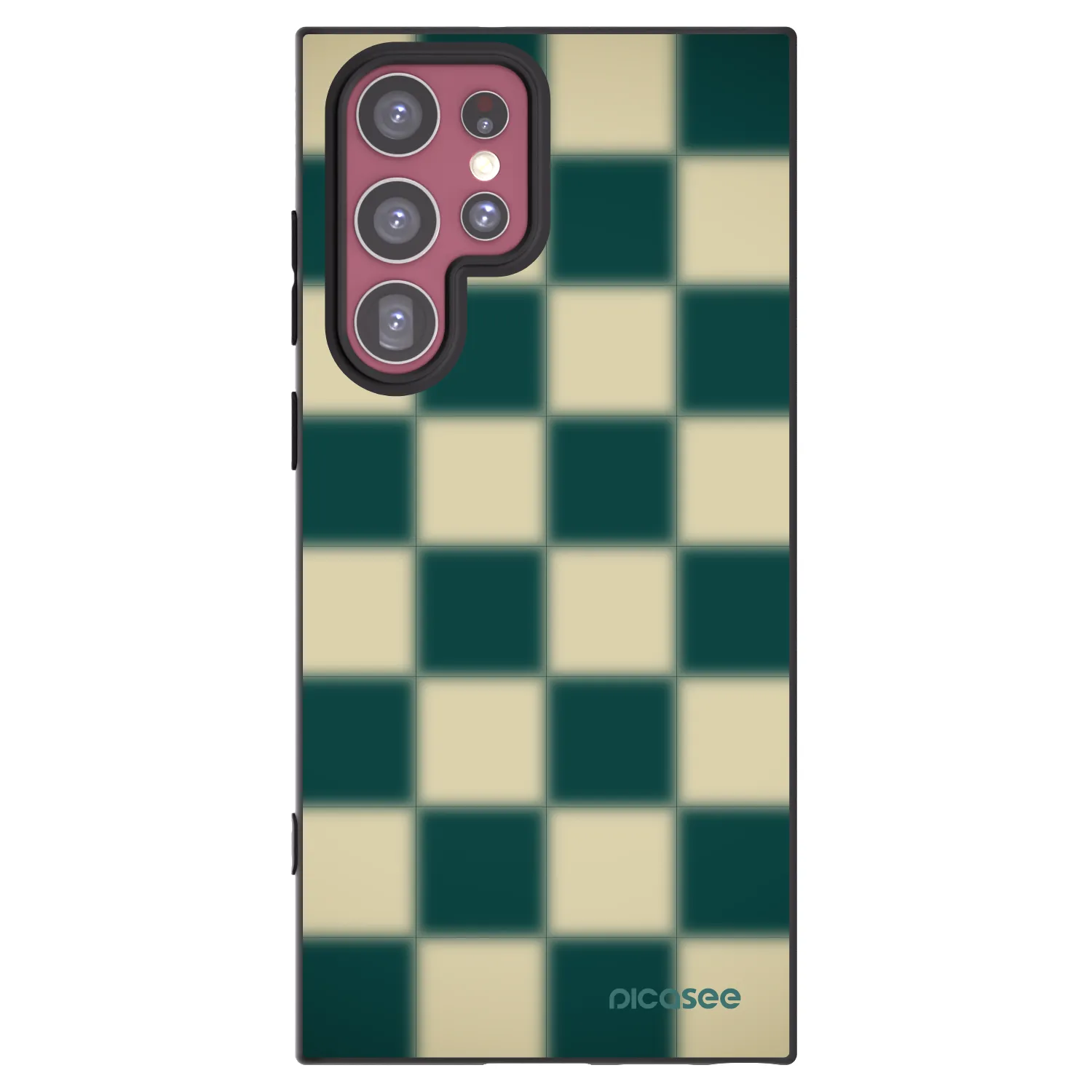Picasee fekete szilikon tok az alábbi mobiltelefonokra Samsung Galaxy S22 Ultra 5G - Shadow Chess