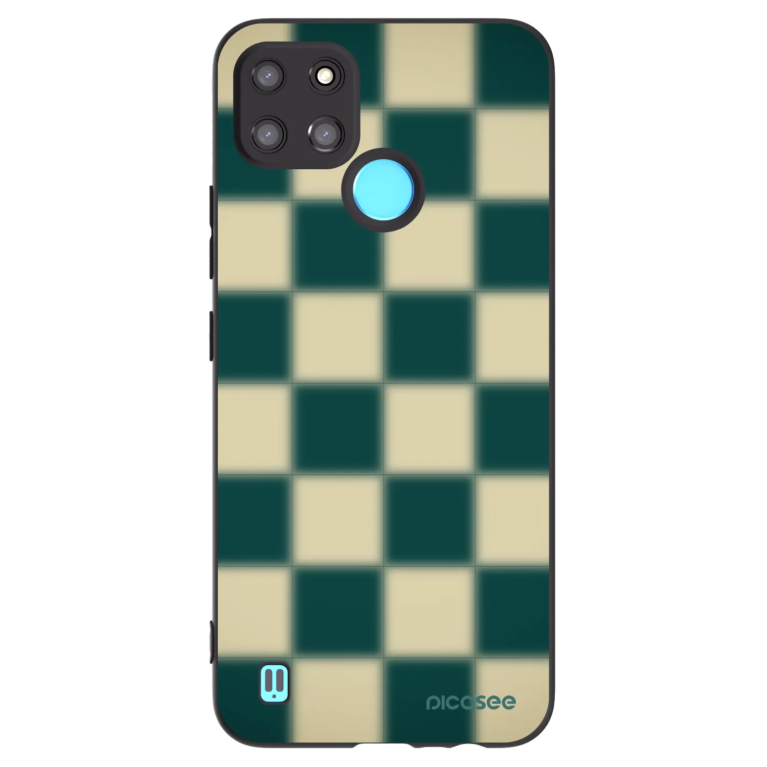 Picasee fekete szilikon tok az alábbi mobiltelefonokra Realme C21Y - Shadow Chess
