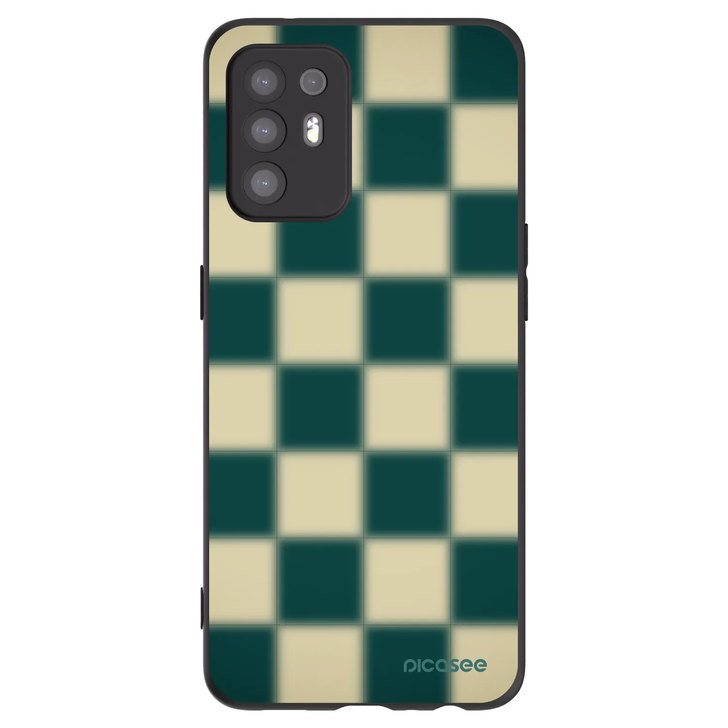 Picasee fekete szilikon tok az alábbi mobiltelefonokra OPPO A94 5G - Shadow Chess