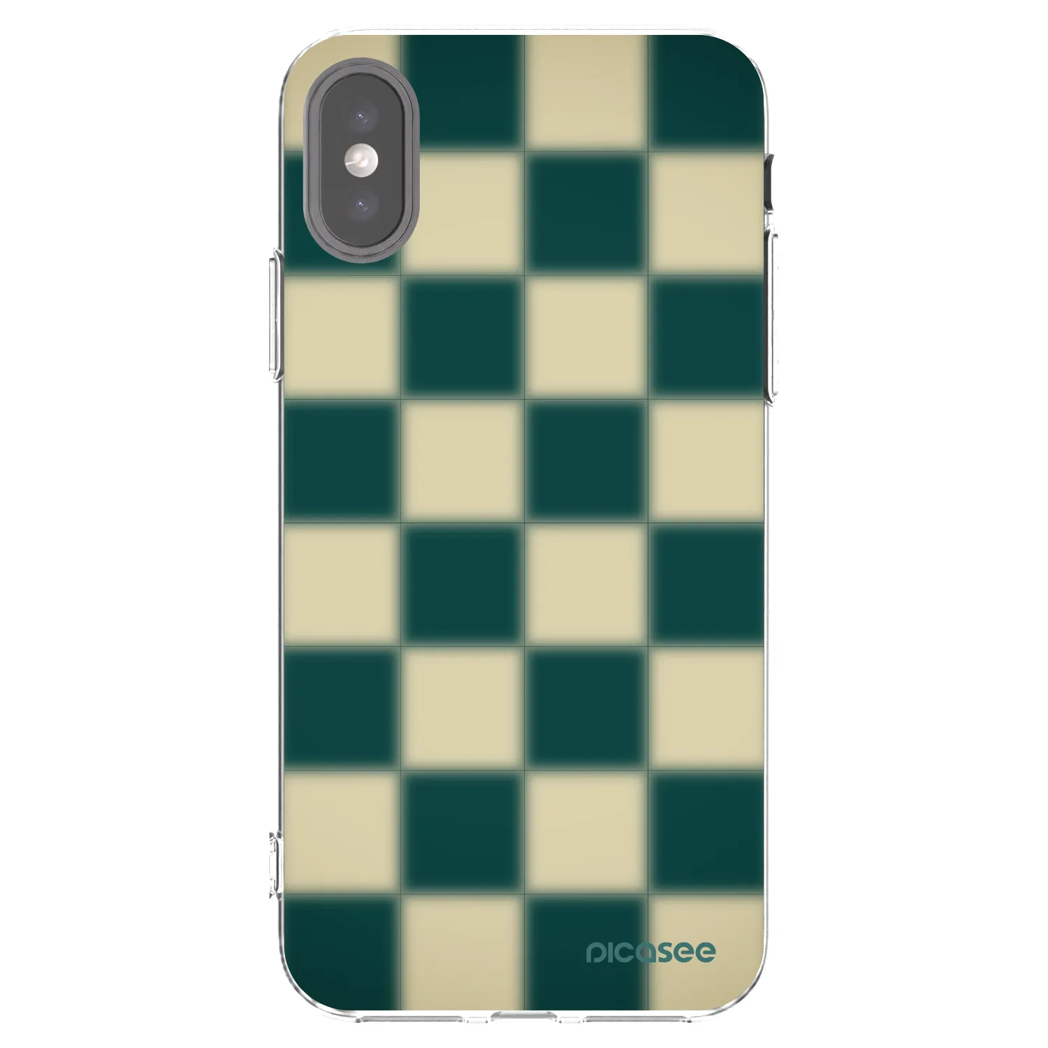 Picasee átlátszó szilikon tok az alábbi mobiltelefonokra Apple iPhone X/XS - Shadow Chess