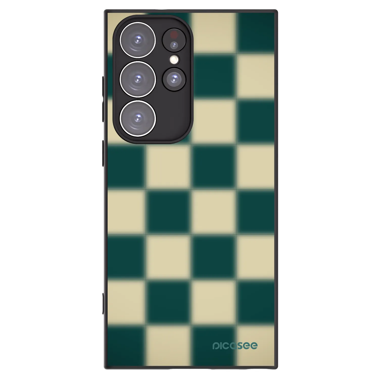 Picasee fekete szilikon tok az alábbi mobiltelefonokra Samsung Galaxy S23 Ultra 5G - Shadow Chess