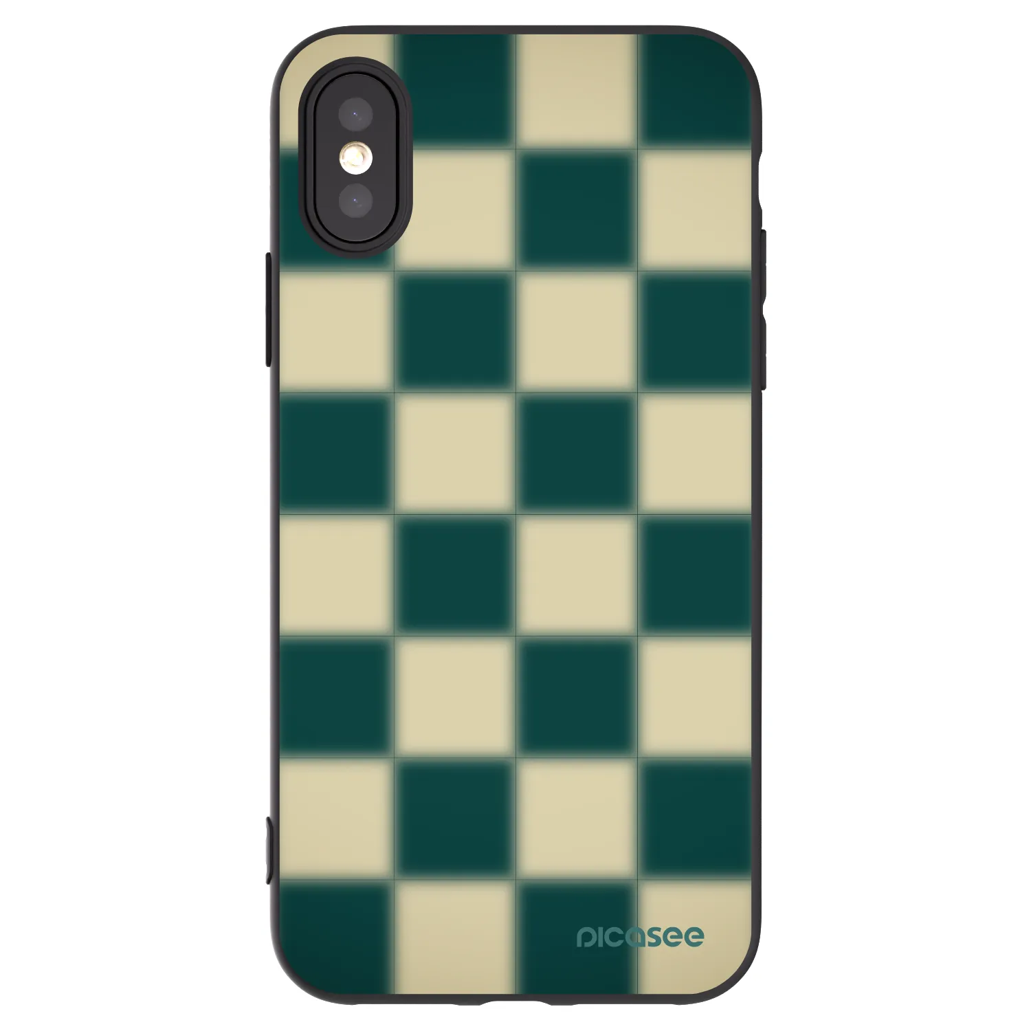 Picasee fekete szilikon tok az alábbi mobiltelefonokra Apple iPhone X/XS - Shadow Chess