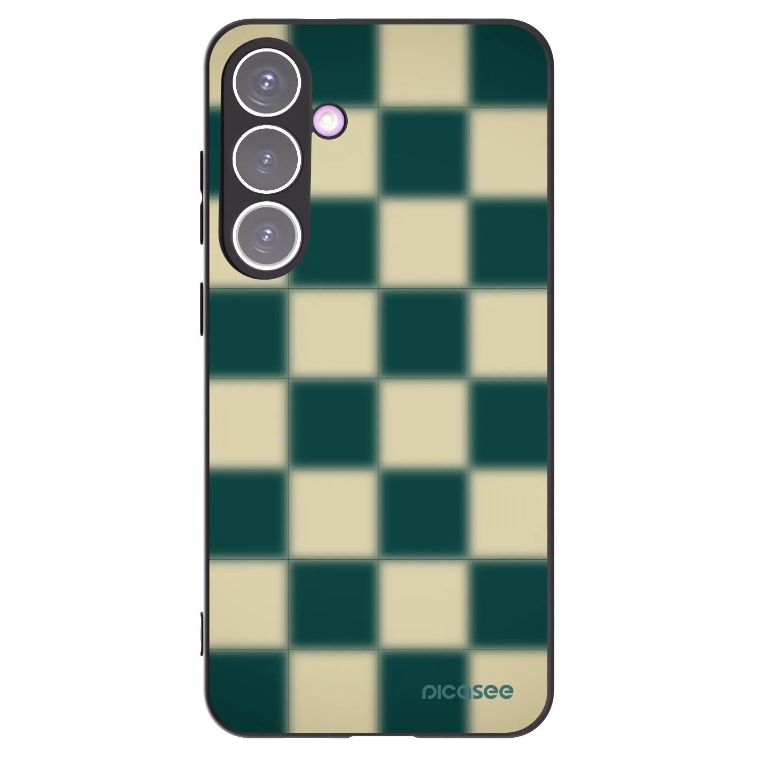 Picasee fekete szilikon tok az alábbi mobiltelefonokra Samsung Galaxy S24+ S926B 5G - Shadow Chess