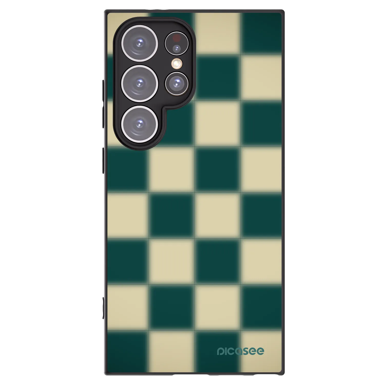 Picasee fekete szilikon tok az alábbi mobiltelefonokra Samsung Galaxy S24 Ultra S928B 5G - Shadow Chess