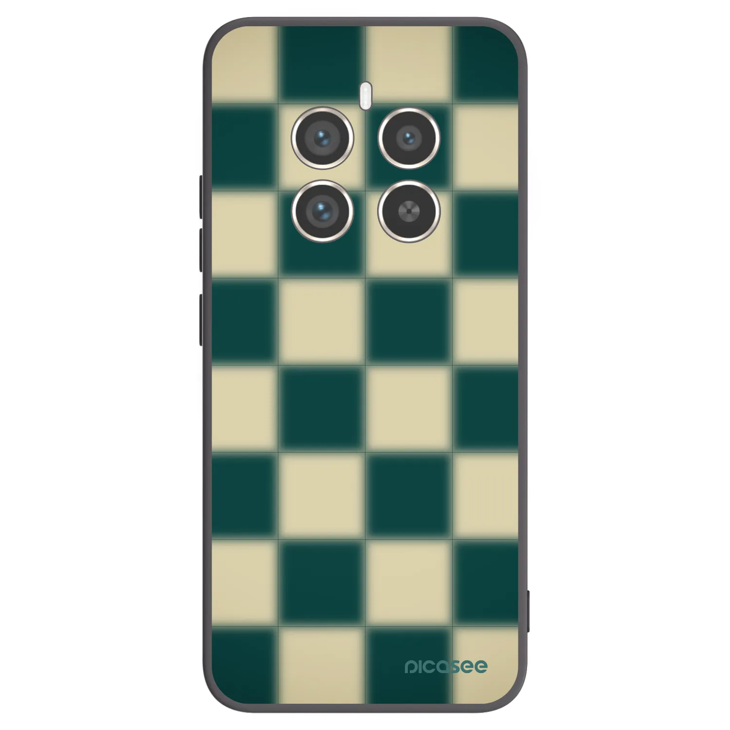Picasee fekete szilikon tok az alábbi mobiltelefonokra Realme 12 Pro 5G - Shadow Chess