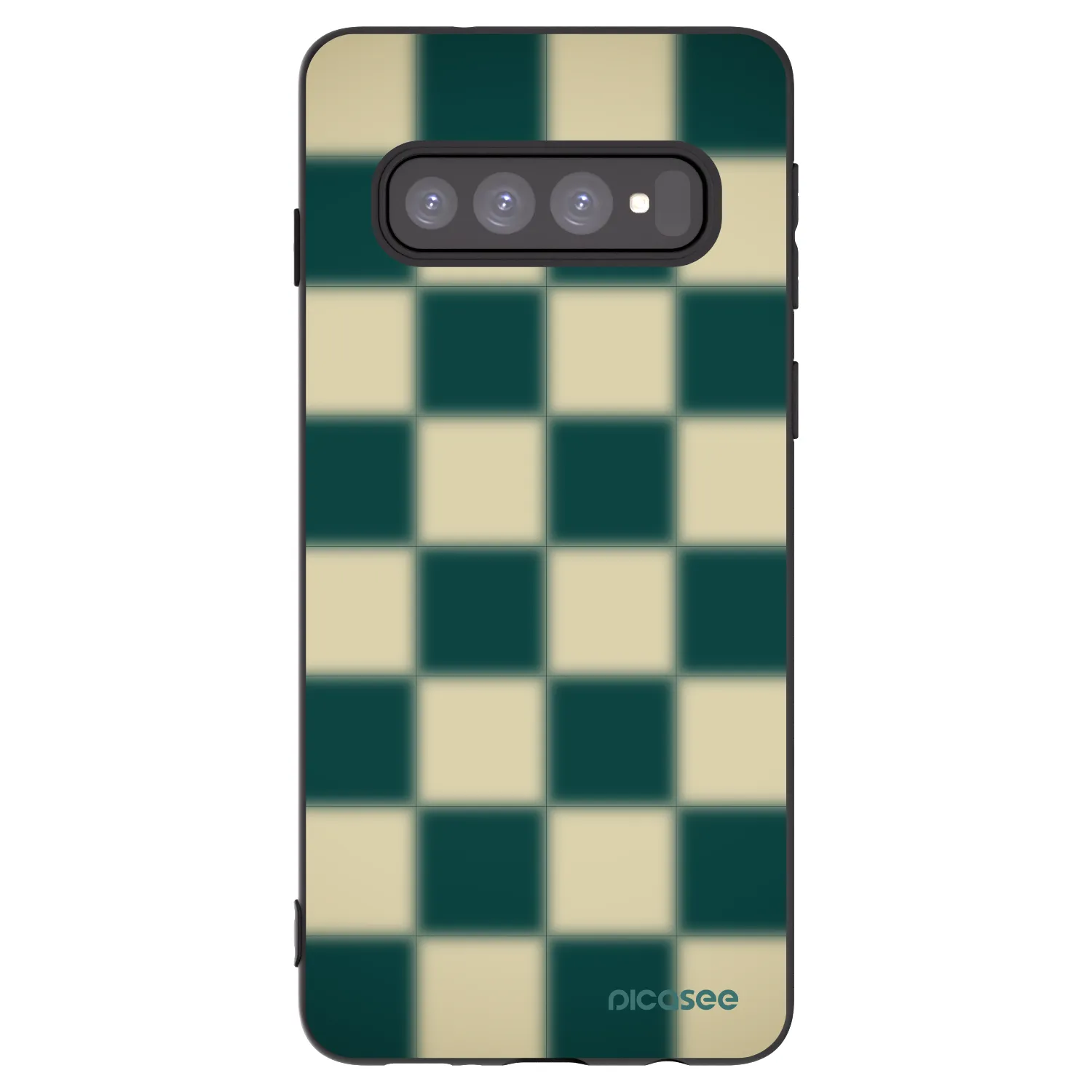 Picasee fekete szilikon tok az alábbi mobiltelefonokra Samsung Galaxy S10 G973 - Shadow Chess