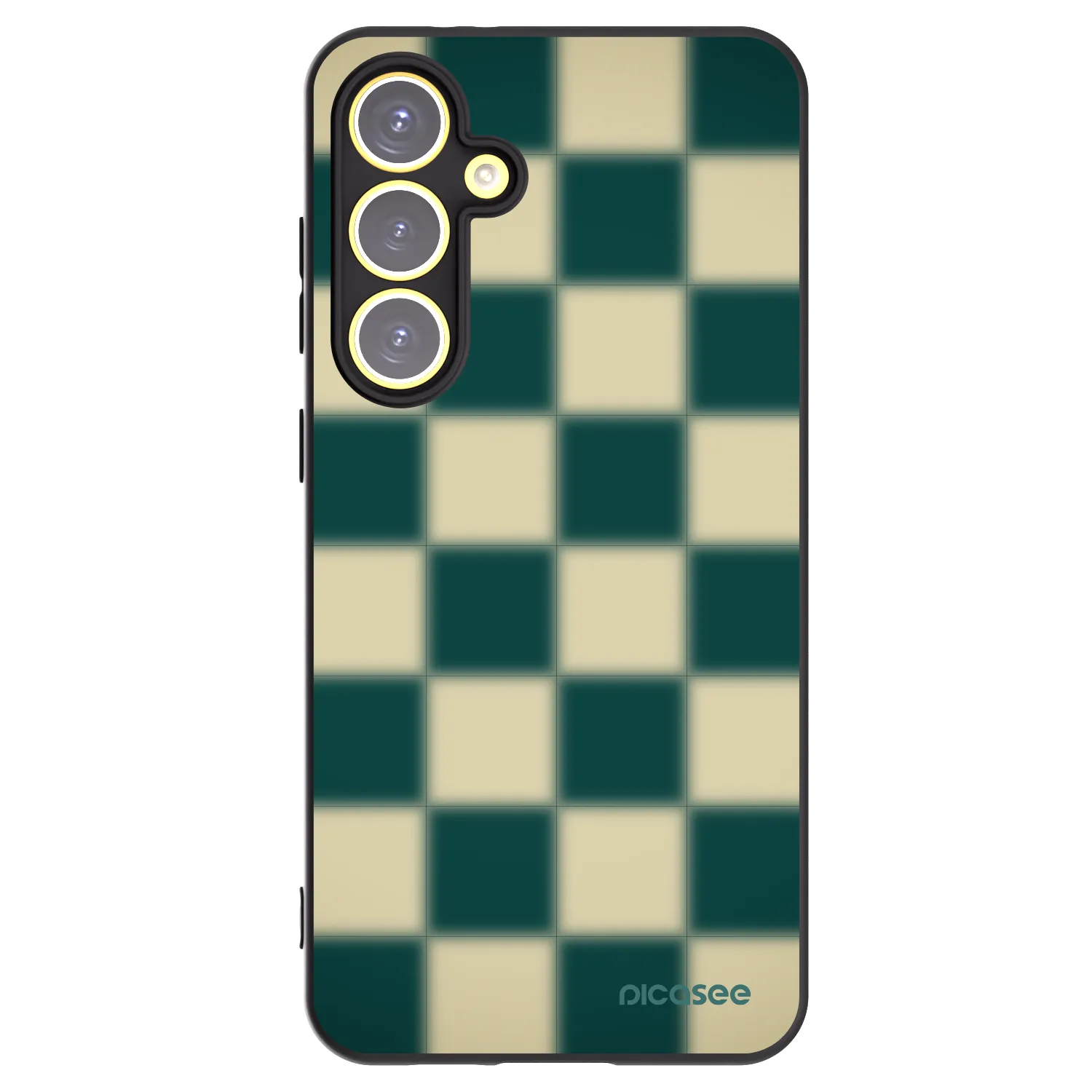 Picasee fekete szilikon tok az alábbi mobiltelefonokra Samsung Galaxy S24 FE S721B - Shadow Chess