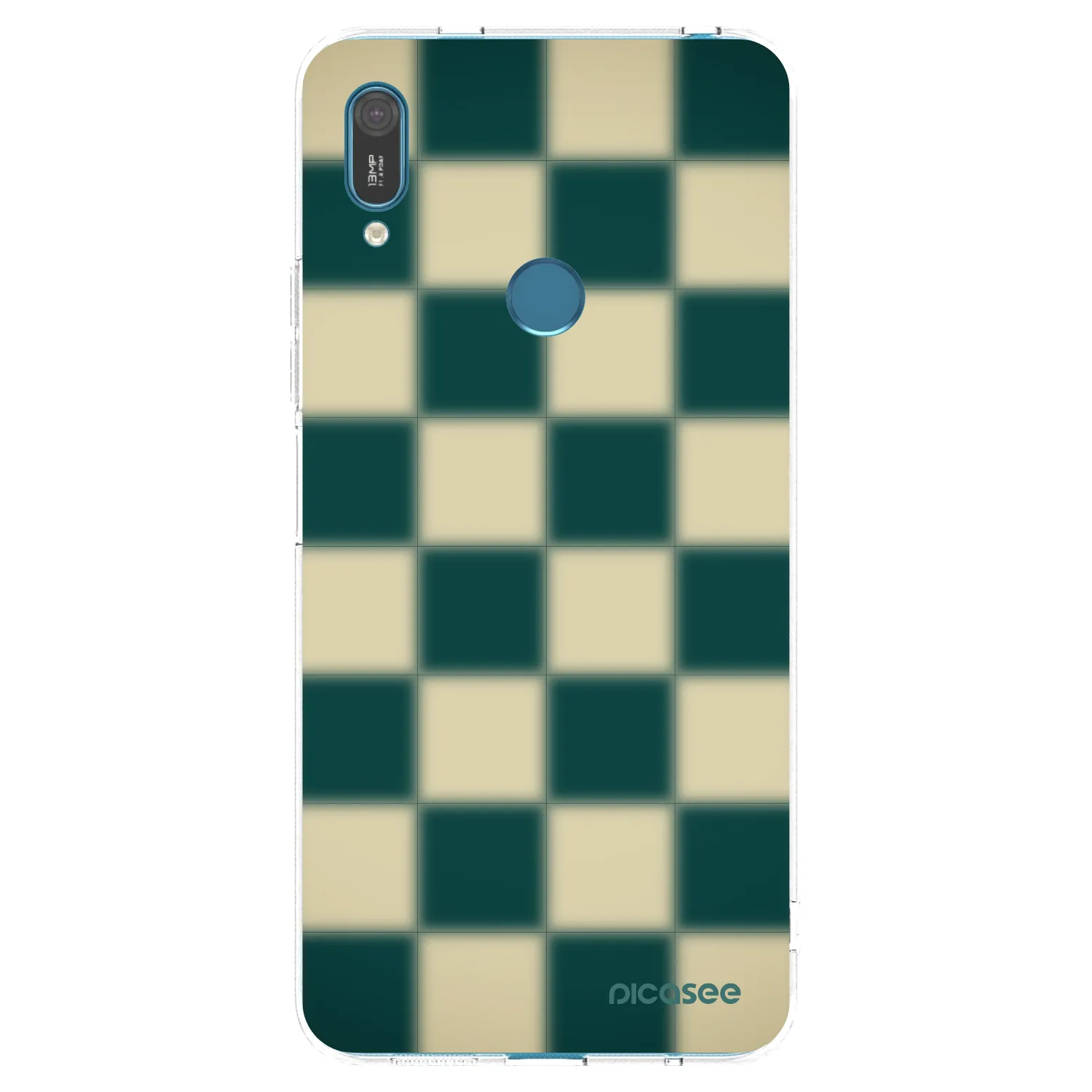Picasee átlátszó szilikon tok az alábbi mobiltelefonokra Huawei Y7 2019 - Shadow Chess