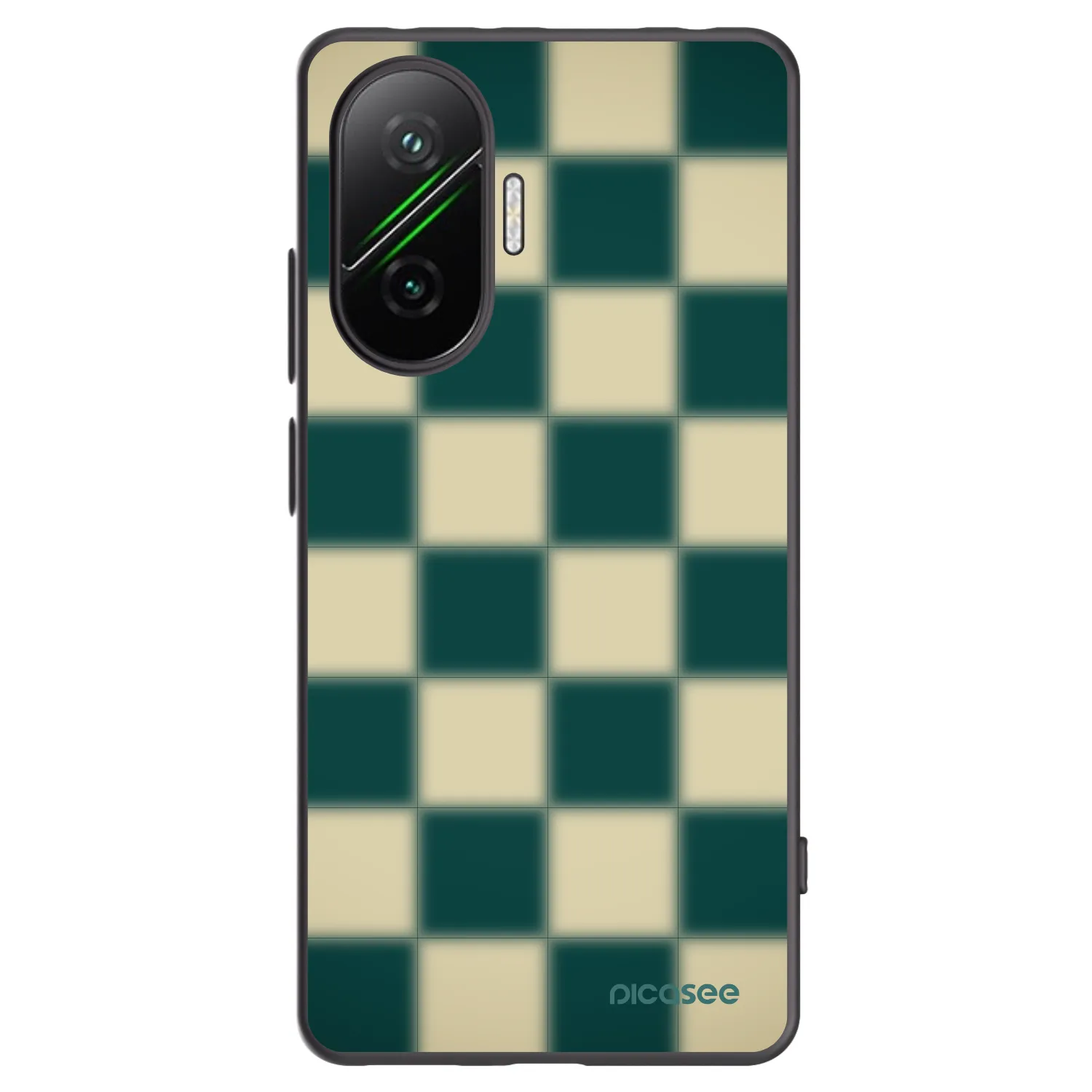 Picasee fekete szilikon tok az alábbi mobiltelefonokra Xiaomi Poco F7 5G - Shadow Chess
