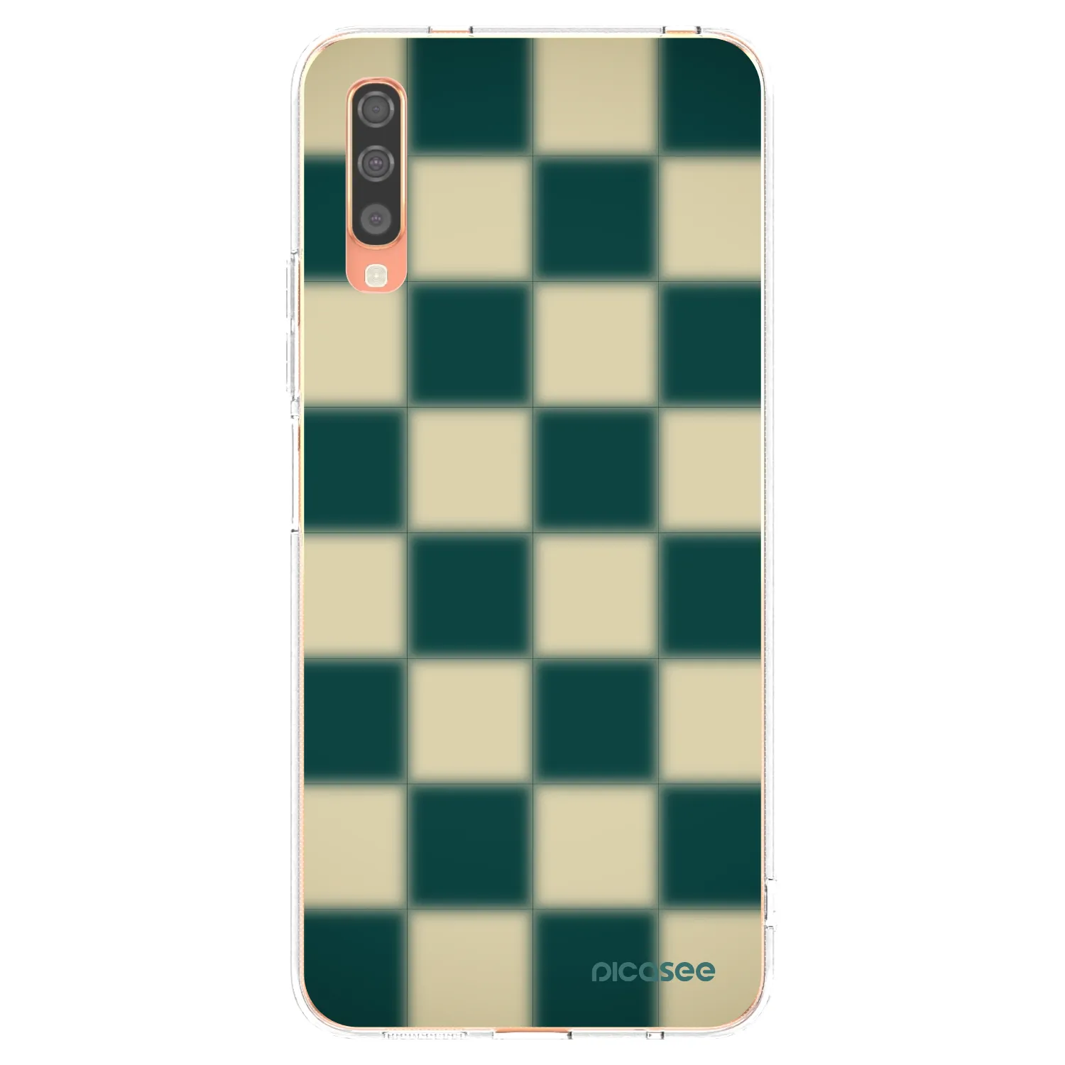 Picasee átlátszó szilikon tok az alábbi mobiltelefonokra Samsung Galaxy A70 A705F - Shadow Chess
