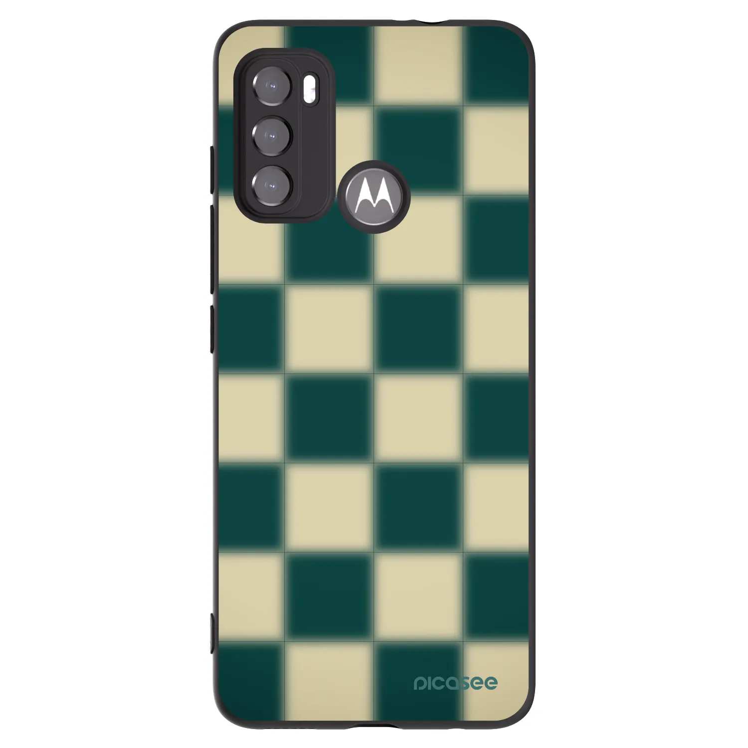 Picasee fekete szilikon tok az alábbi mobiltelefonokra Motorola Edge 60 5G - Shadow Chess