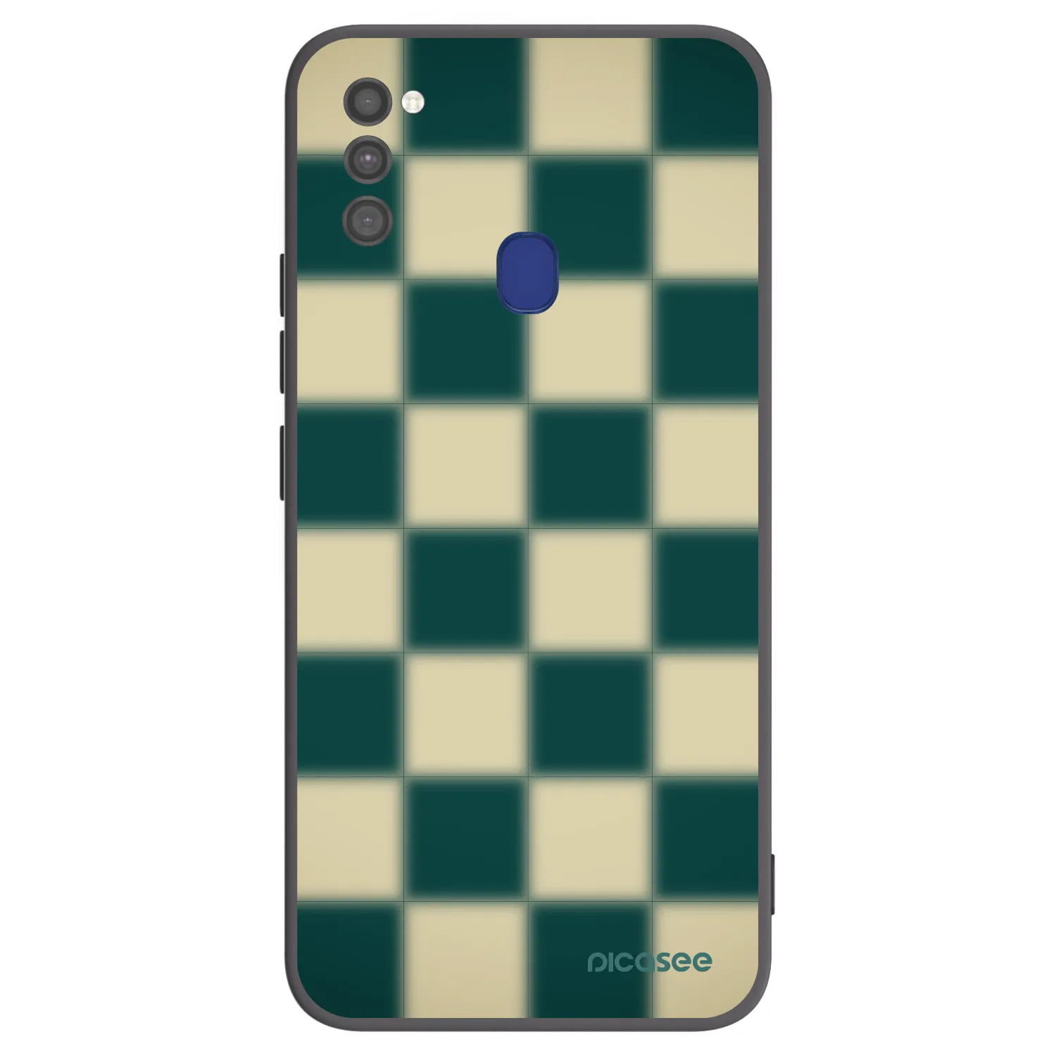 Picasee fekete szilikon tok az alábbi mobiltelefonokra Samsung Galaxy M21 M215F - Shadow Chess