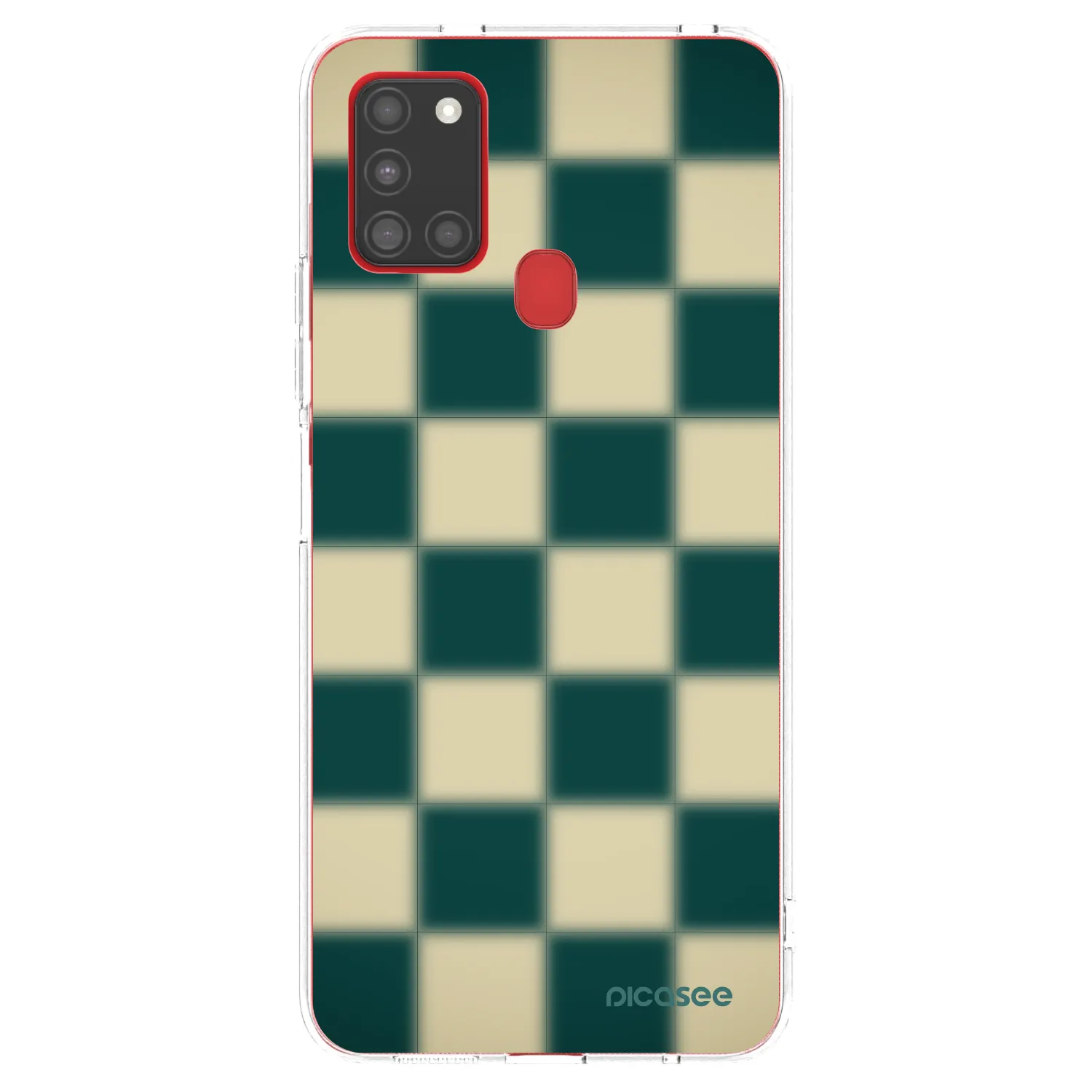 Picasee átlátszó szilikon tok az alábbi mobiltelefonokra Samsung Galaxy A21s - Shadow Chess