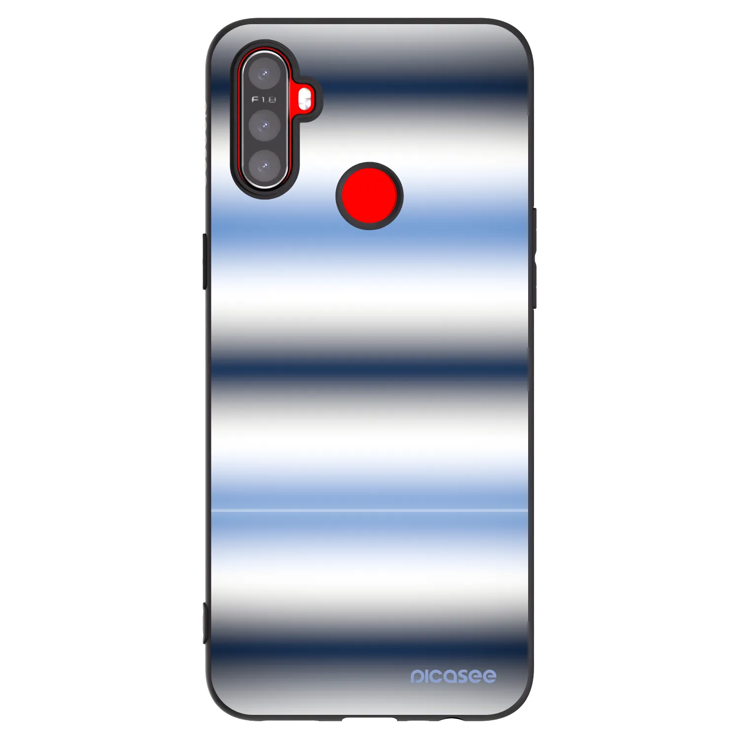 Picasee fekete szilikon tok az alábbi mobiltelefonokra Realme C3 - Static Lines