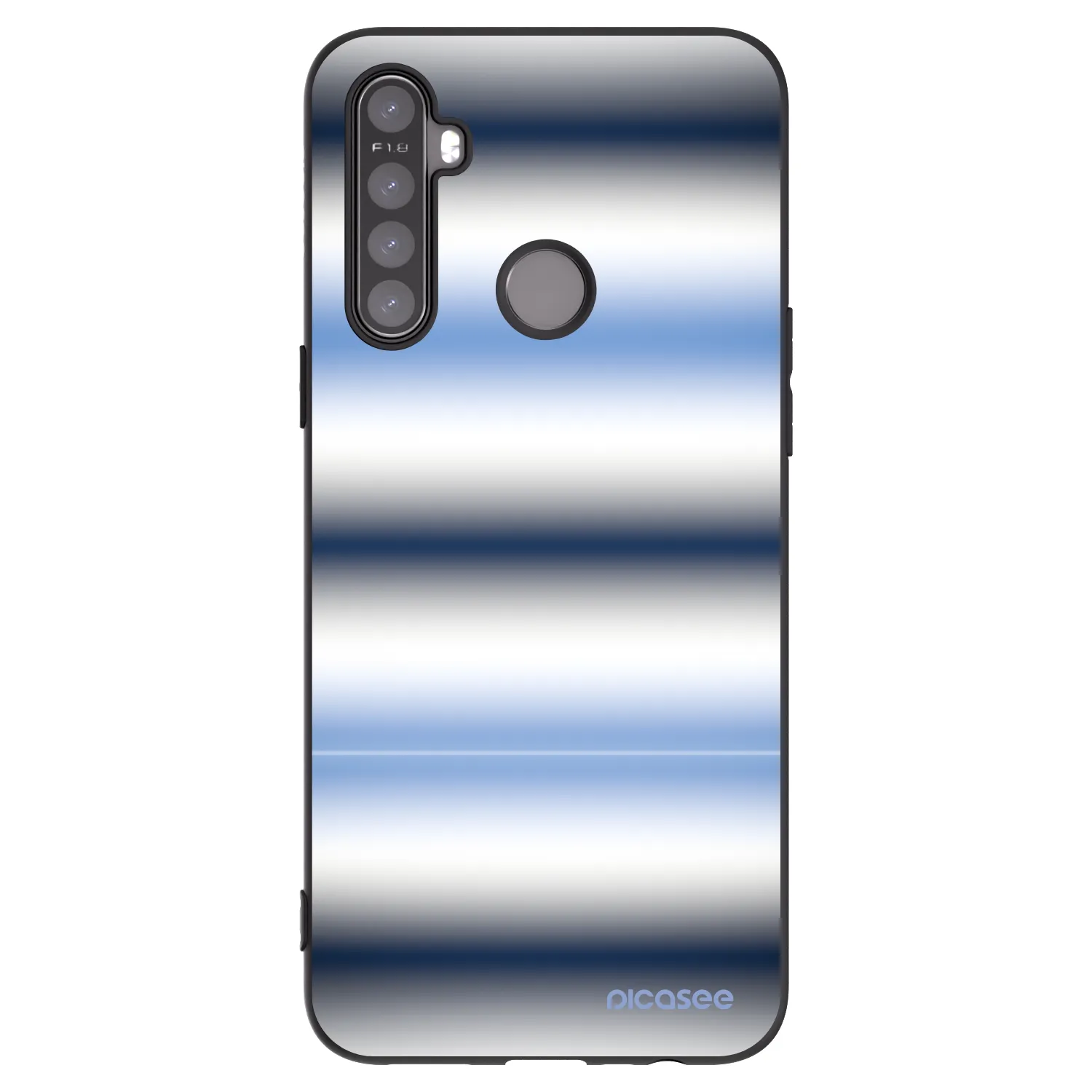 Picasee fekete szilikon tok az alábbi mobiltelefonokra Realme 5 - Static Lines