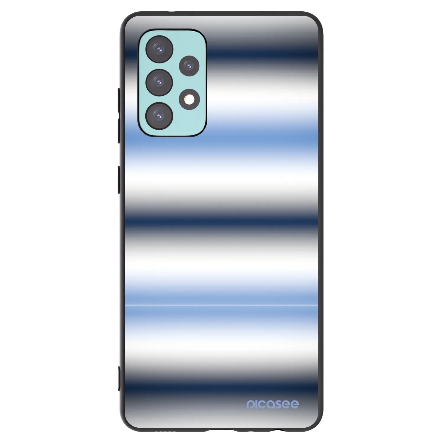 Picasee fekete szilikon tok az alábbi mobiltelefonokra Samsung Galaxy A72 A725F - Static Lines