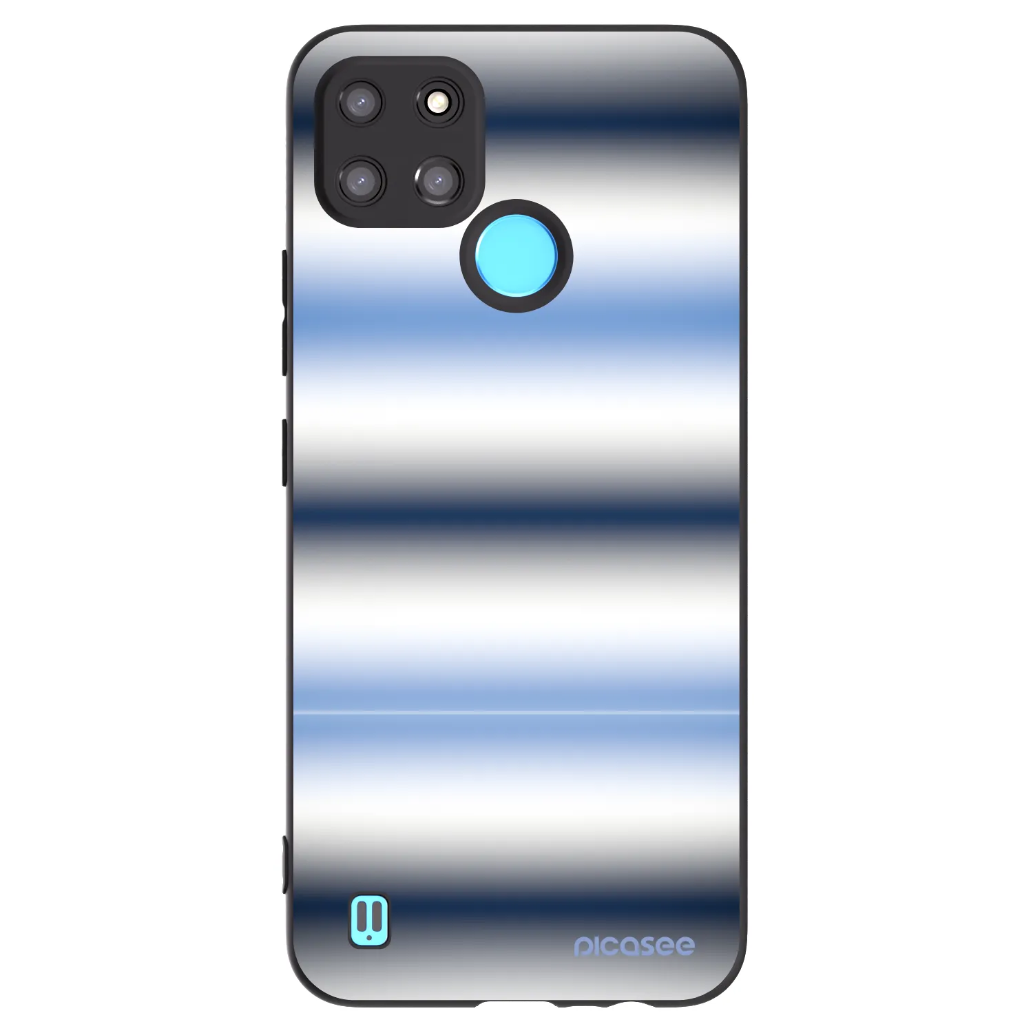 Picasee fekete szilikon tok az alábbi mobiltelefonokra Realme C21Y - Static Lines