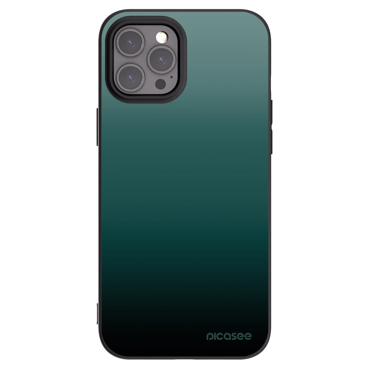 Picasee fekete szilikon tok az alábbi mobiltelefonokra Apple iPhone 12 Pro Max - Verdant Fade