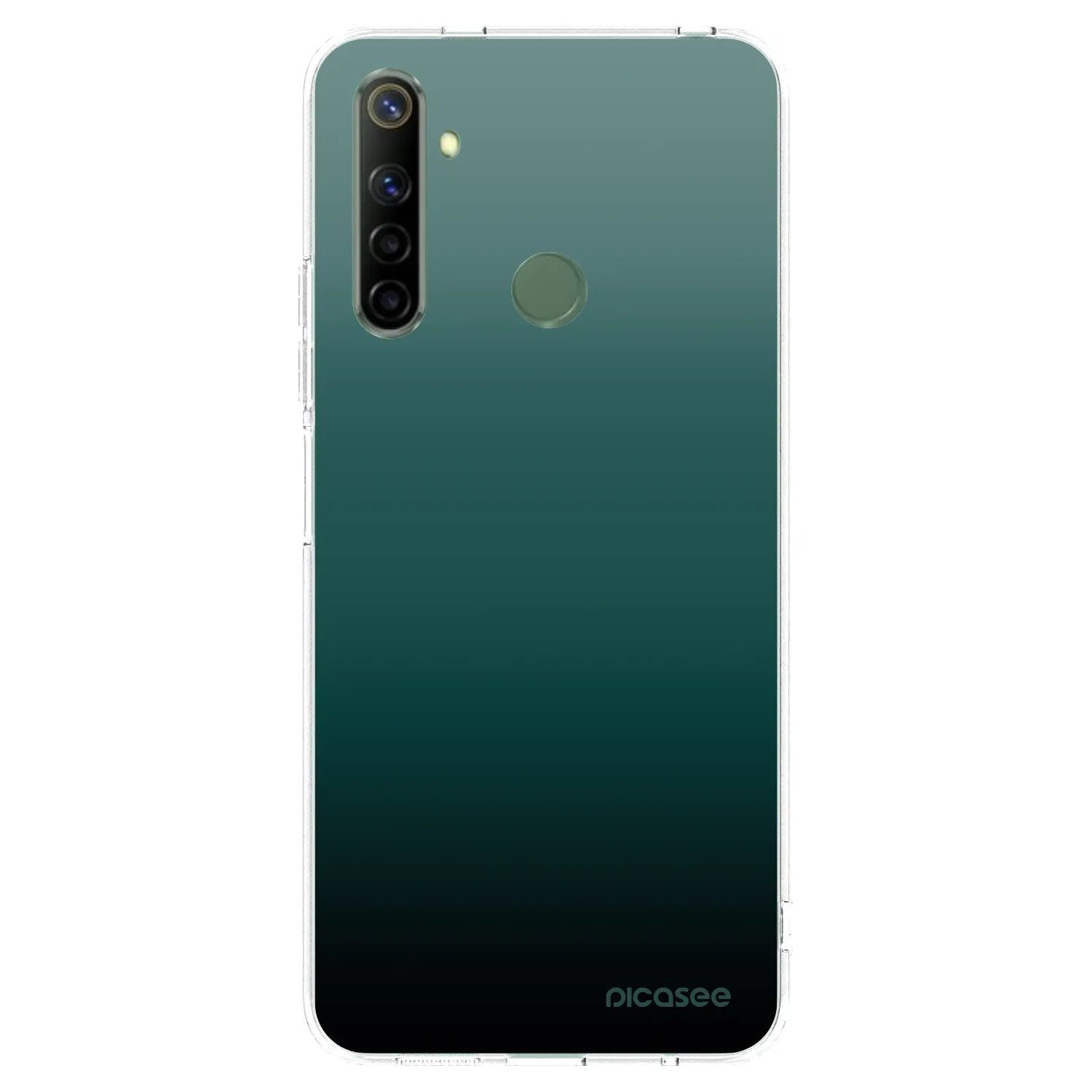 Picasee átlátszó szilikon tok az alábbi mobiltelefonokra Realme 6i - Verdant Fade