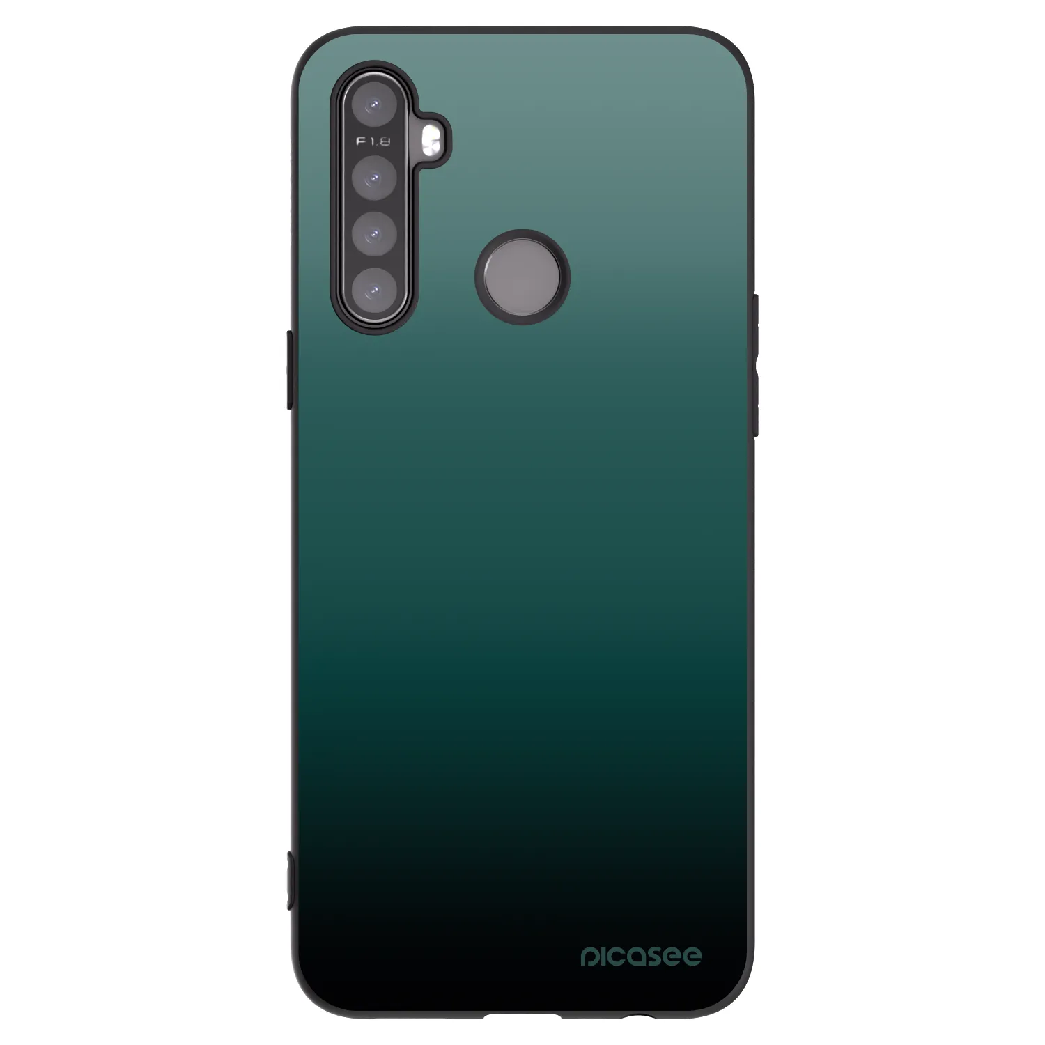 Picasee fekete szilikon tok az alábbi mobiltelefonokra Realme 5 - Verdant Fade
