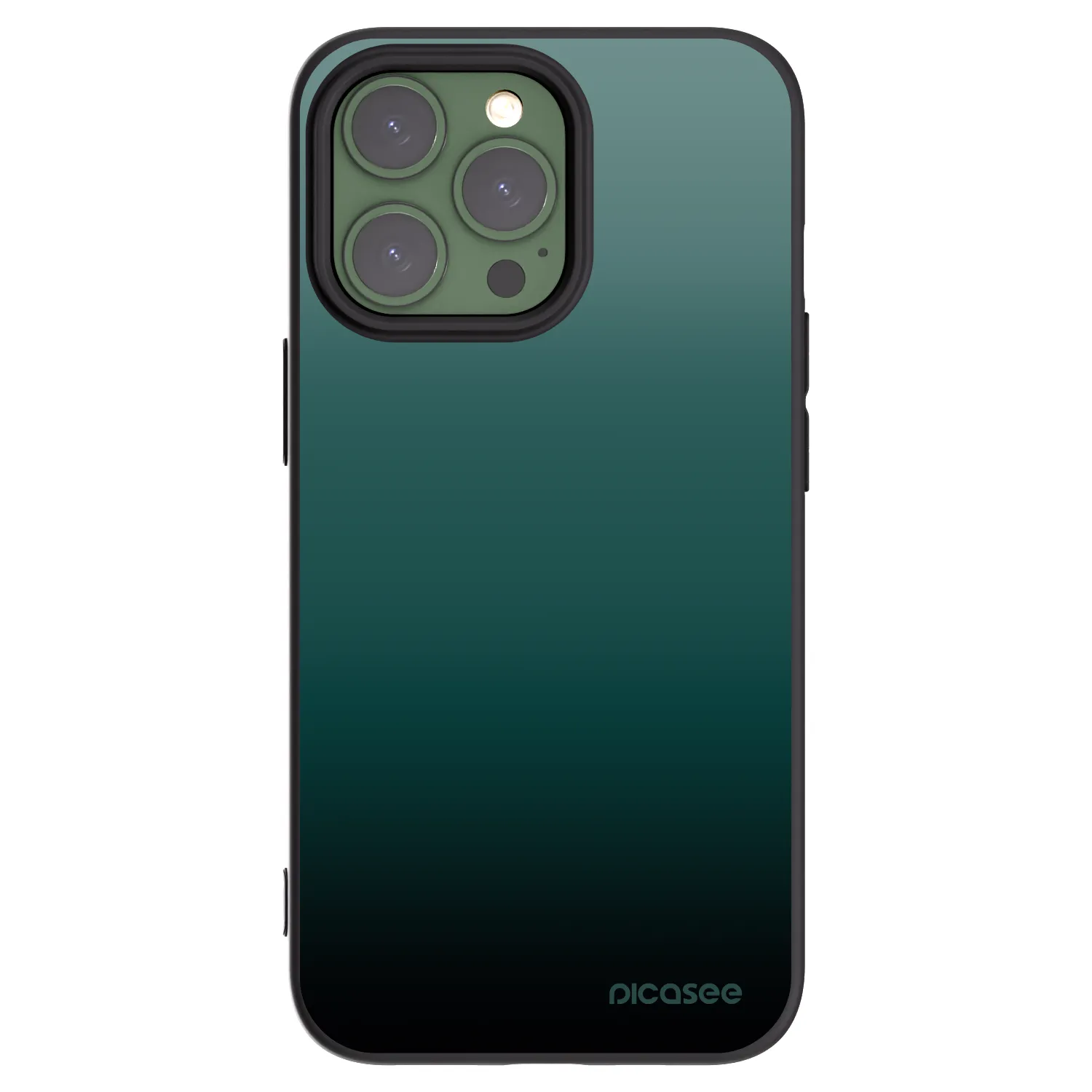 Picasee fekete szilikon tok az alábbi mobiltelefonokra Apple iPhone 13 Pro - Verdant Fade