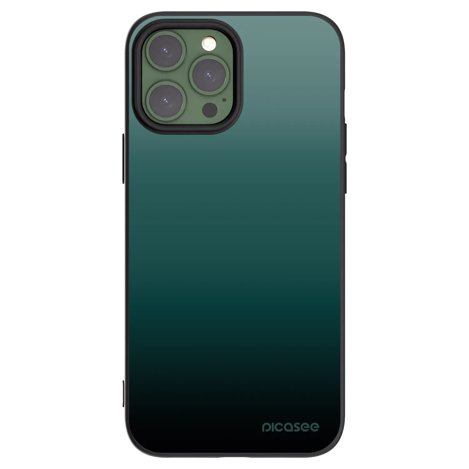 Picasee fekete szilikon tok az alábbi mobiltelefonokra Apple iPhone 13 Pro Max - Verdant Fade