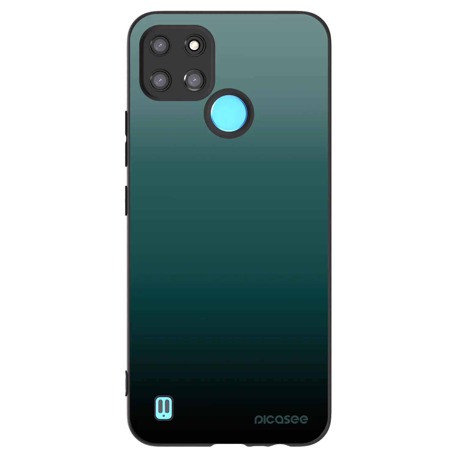 Picasee fekete szilikon tok az alábbi mobiltelefonokra Realme C21Y - Verdant Fade