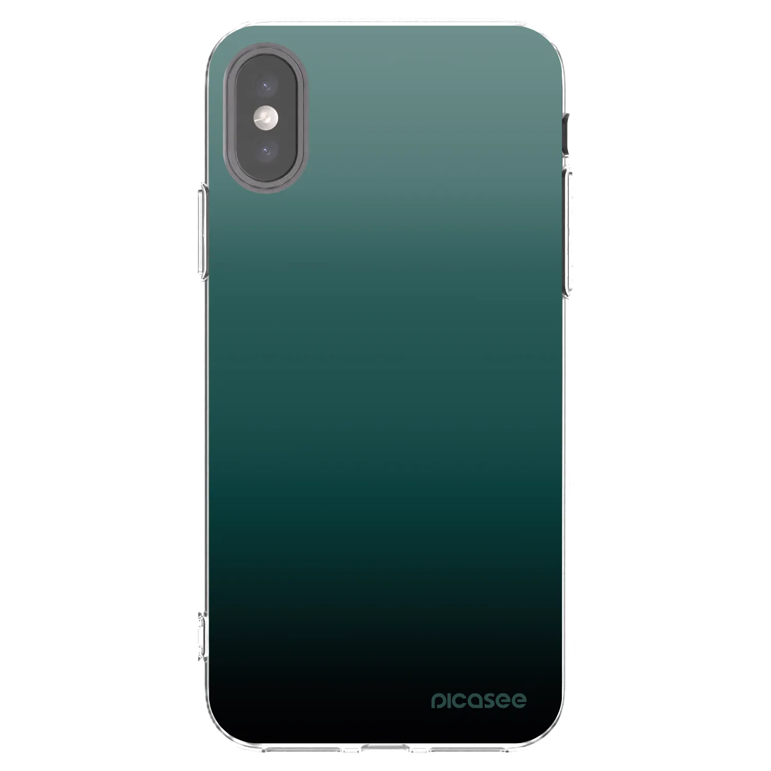 Picasee átlátszó szilikon tok az alábbi mobiltelefonokra Apple iPhone X/XS - Verdant Fade