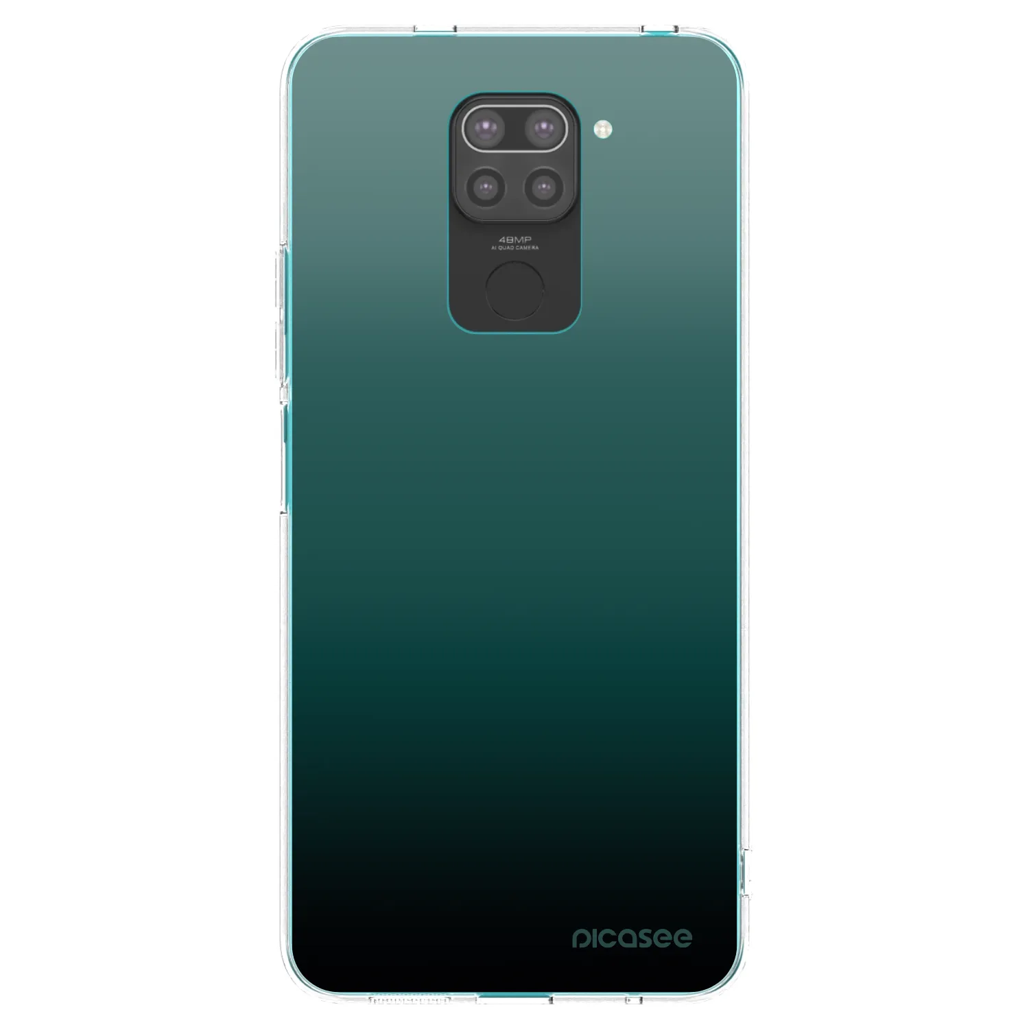 Picasee fekete szilikon tok az alábbi mobiltelefonokra Xiaomi Redmi Note 9 - Verdant Fade