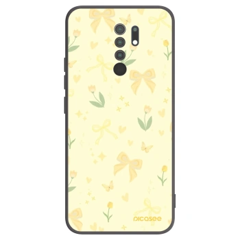 Picasee fekete szilikon tok az alábbi mobiltelefonokra Xiaomi Redmi 9 - Honey Blossom