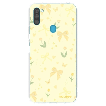 Picasee átlátszó szilikon tok az alábbi mobiltelefonokra Samsung Galaxy M11 - Honey Blossom