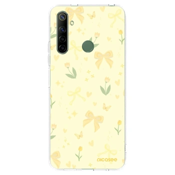 Picasee átlátszó szilikon tok az alábbi mobiltelefonokra Realme 6i - Honey Blossom