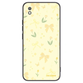 Picasee fekete szilikon tok az alábbi mobiltelefonokra Xiaomi Redmi 9AT - Honey Blossom