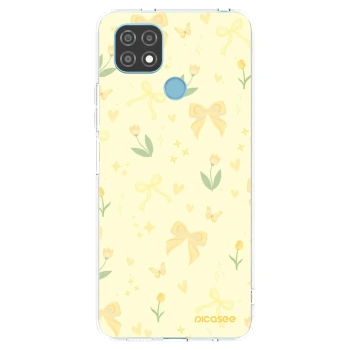 Picasee átlátszó szilikon tok az alábbi mobiltelefonokra Realme C21 - Honey Blossom