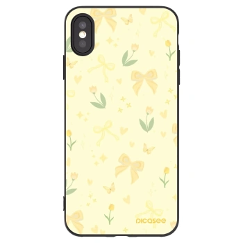 Picasee fekete szilikon tok az alábbi mobiltelefonokra Apple iPhone XS Max - Honey Blossom
