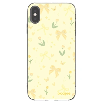 Picasee átlátszó szilikon tok az alábbi mobiltelefonokra Apple iPhone XS Max - Honey Blossom