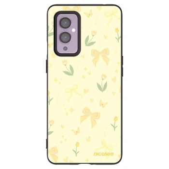Picasee fekete szilikon tok az alábbi mobiltelefonokra OnePlus 9 - Honey Blossom