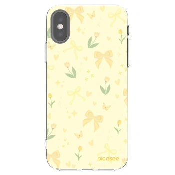Picasee átlátszó szilikon tok az alábbi mobiltelefonokra Apple iPhone X/XS - Honey Blossom