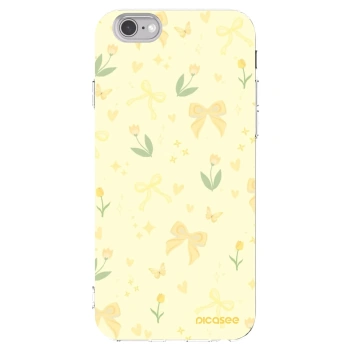 Picasee átlátszó szilikon tok az alábbi mobiltelefonokra Apple iPhone 6/6S - Honey Blossom