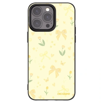 Picasee fekete szilikon tok az alábbi mobiltelefonokra Apple iPhone 15 Pro Max - Honey Blossom