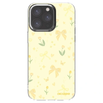 Picasee átlátszó szilikon tok az alábbi mobiltelefonokra Apple iPhone 15 Pro Max - Honey Blossom