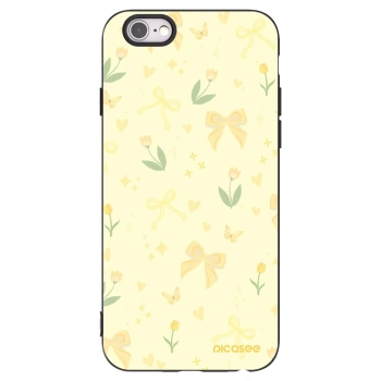 Picasee fekete szilikon tok az alábbi mobiltelefonokra Apple iPhone 6/6S - Honey Blossom